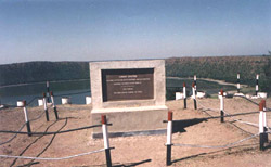 Hypervelocity Meteorite Impact Crater in Basaltic Rock