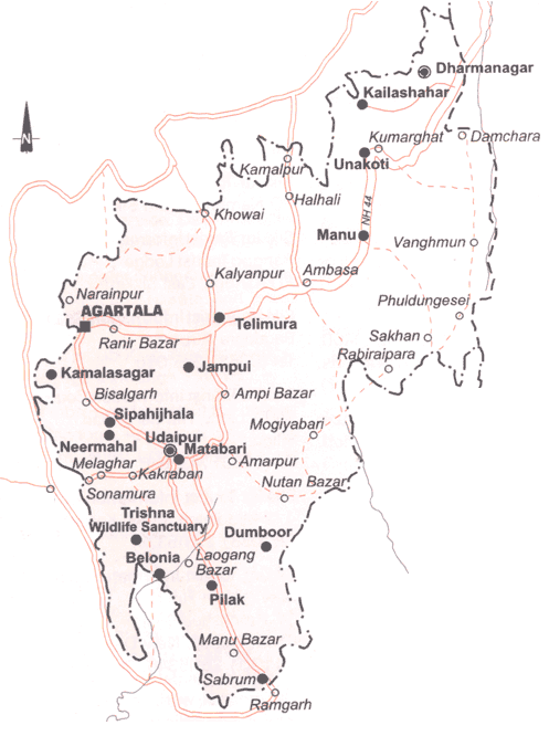 Map of Tripura